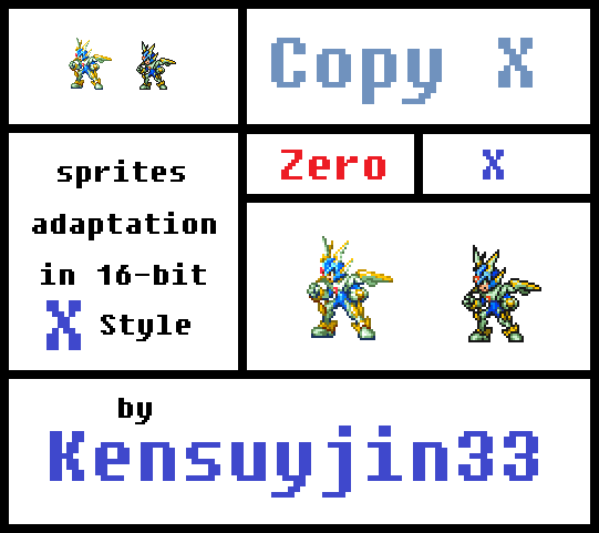 Copy X Armor- Sprite Adaptation to X saga in 16bit