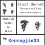 Blast Hornet X6 - Conversion Sprites in 16-bits