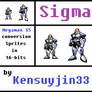 Sigma (MegamanX5) coversion sprites in 16-bits