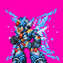 Megaman X Dive Armor - Idle Animation in PSX style