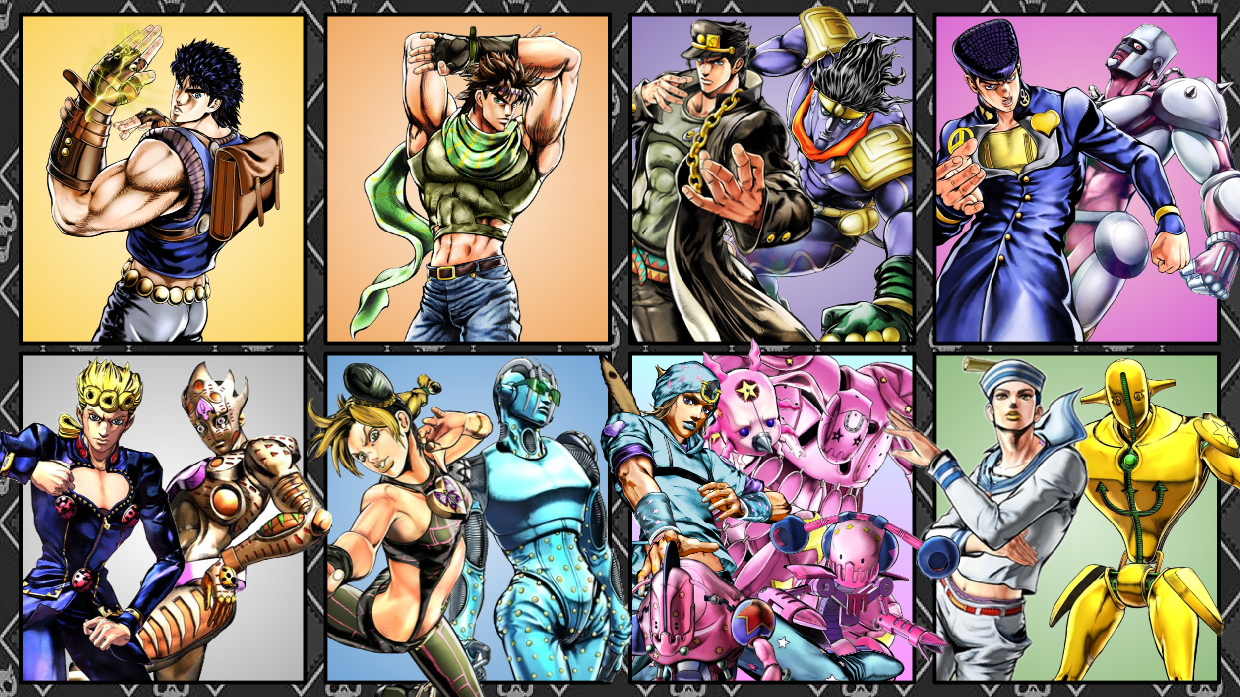 All Joestars And Their Stands Background By Vegwastaken On Deviantart All Joestars And Their Stands Background By Vegwastaken On Deviantart
