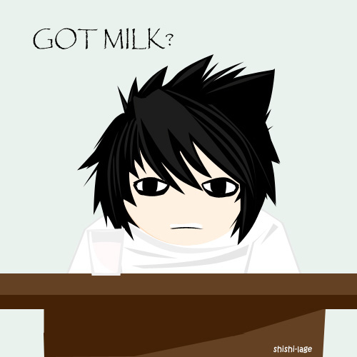 Death Note Got Milk L By Shishi Kage On Deviantart