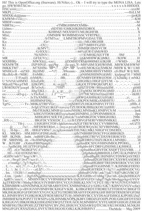 Word Art- Mona Lisa