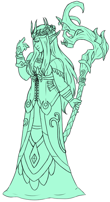 druid line art (wip)