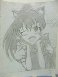 Cat eared Hibiki Ganaha in maid outfit (version 3)
