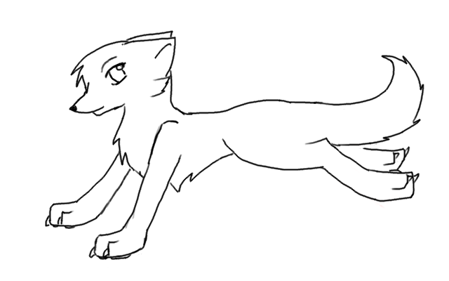 free wolf lineart