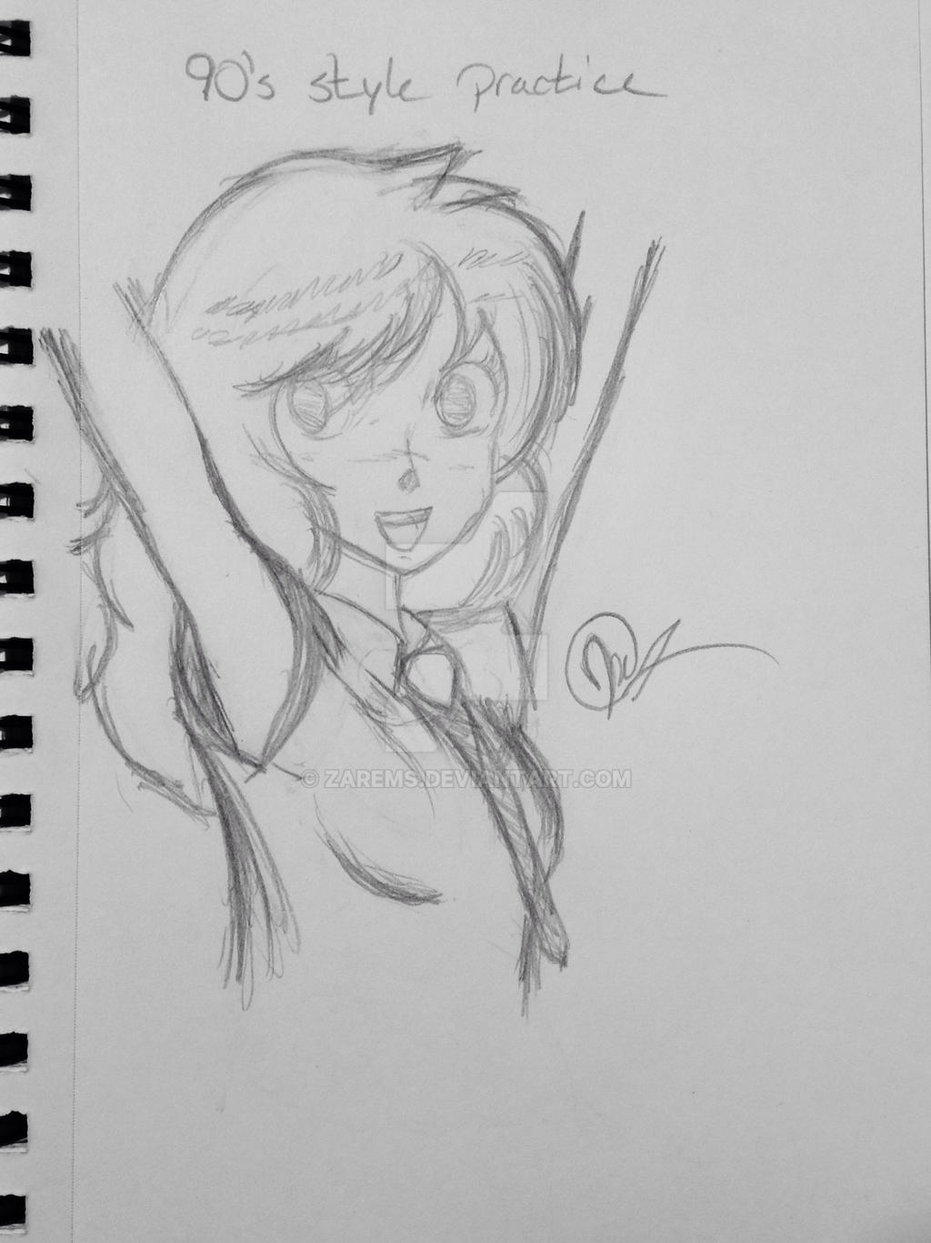 90's anime sketch # 1 by Zarems on DeviantArt