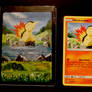 Peinture sur carte Pokemon Hericendre/Cyndaquil