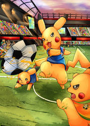 Pikachu Football Comission Pokemon