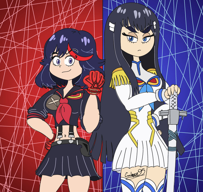 Ryuko and Satsuki by emlepe95 on DeviantArt