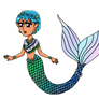 Gift: Chibi Pluma de Quetzal - Mermaid Version