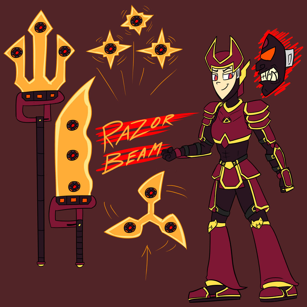 Red Razor Beam Razor Beam, the Scarlet Samurai by The-One-Aardvark on DeviantArt
