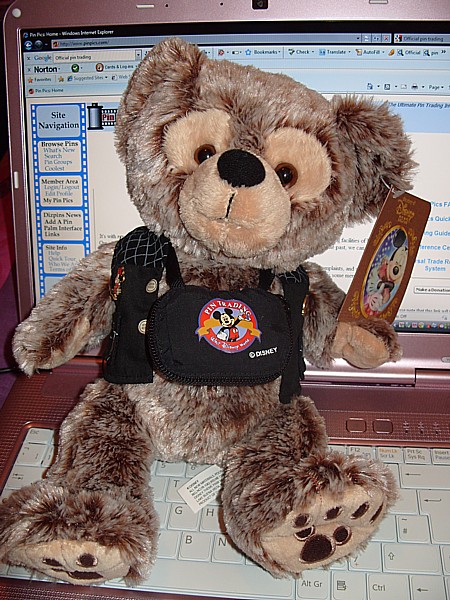 Disney mickey pin trading bear