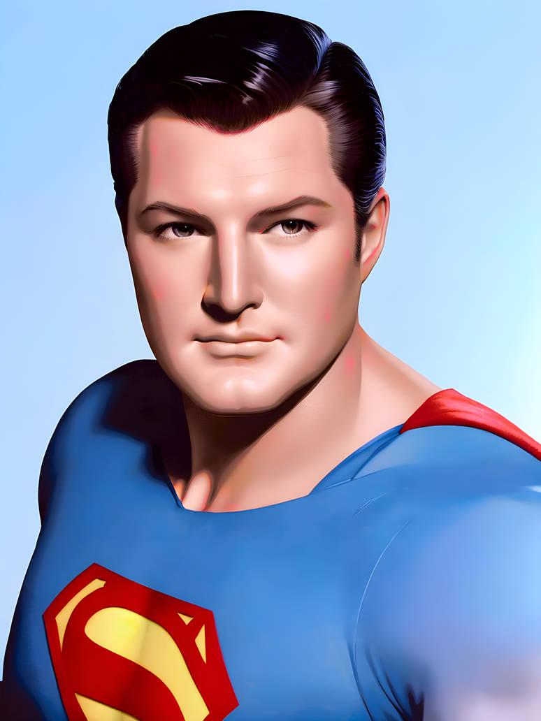 George Reeves Cgi highly detailed portrait of George Reeves as super by RobsBingImageArt ...