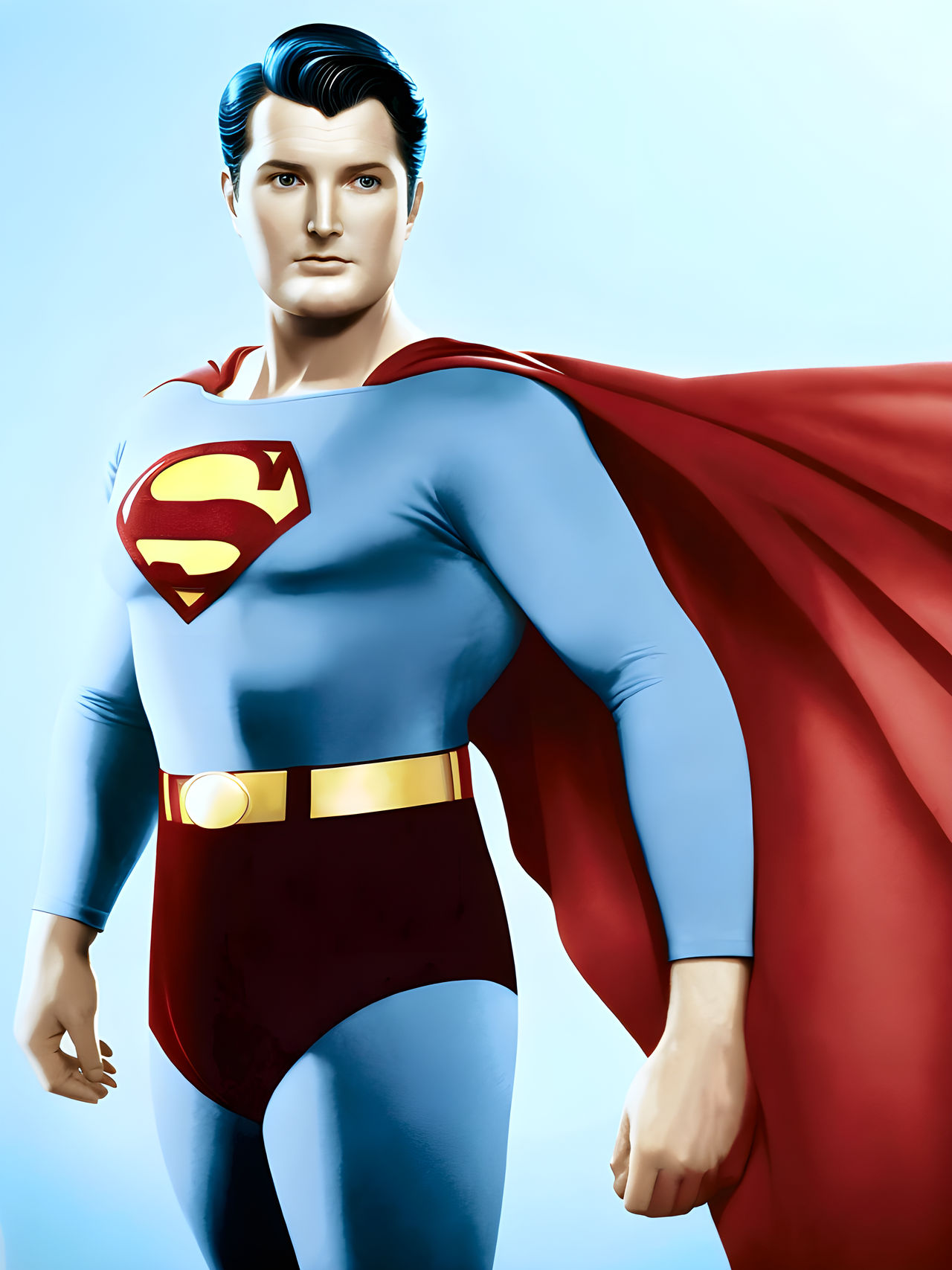 George Reeves Colorized highly detailed portrait of George Reeves as super by RobsBingImageArt ...