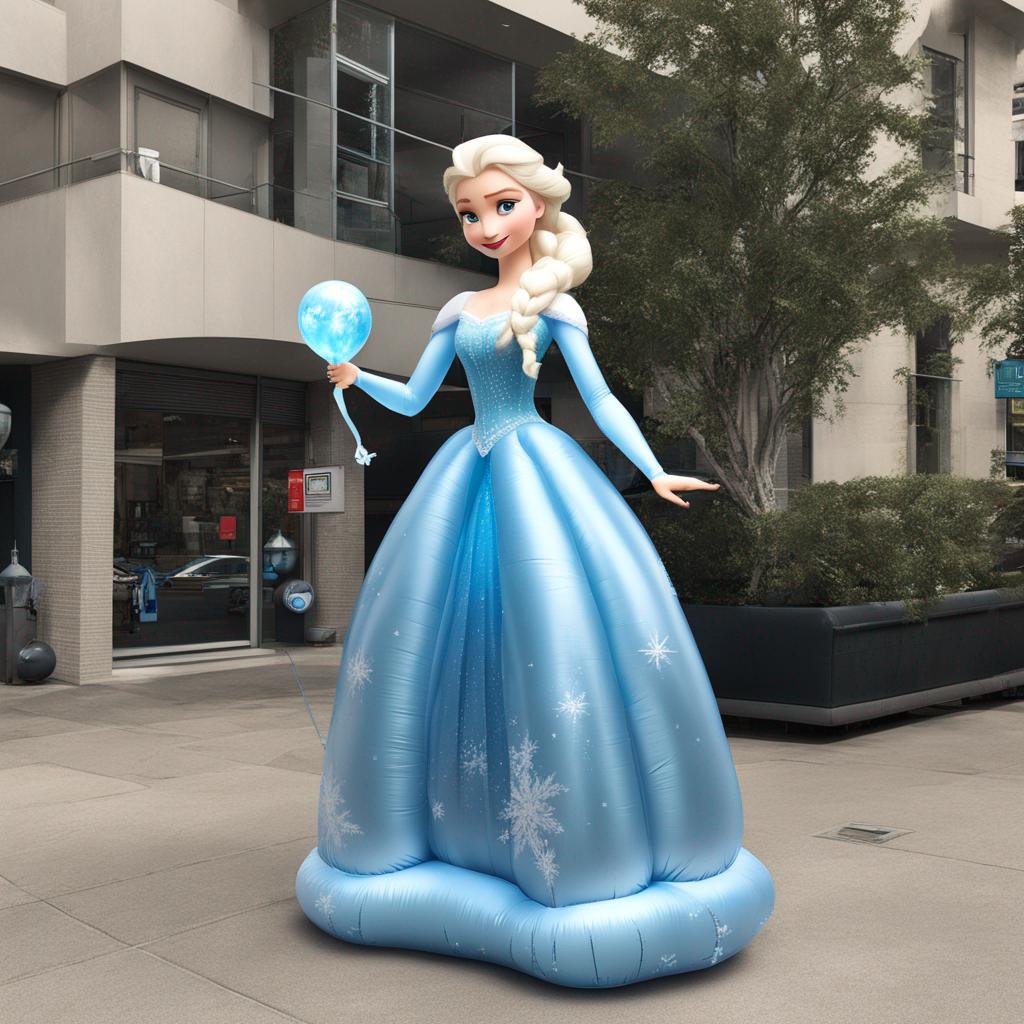 Inflatable Ice Queen Elsa Figure by dragonmaster862 on DeviantArt
