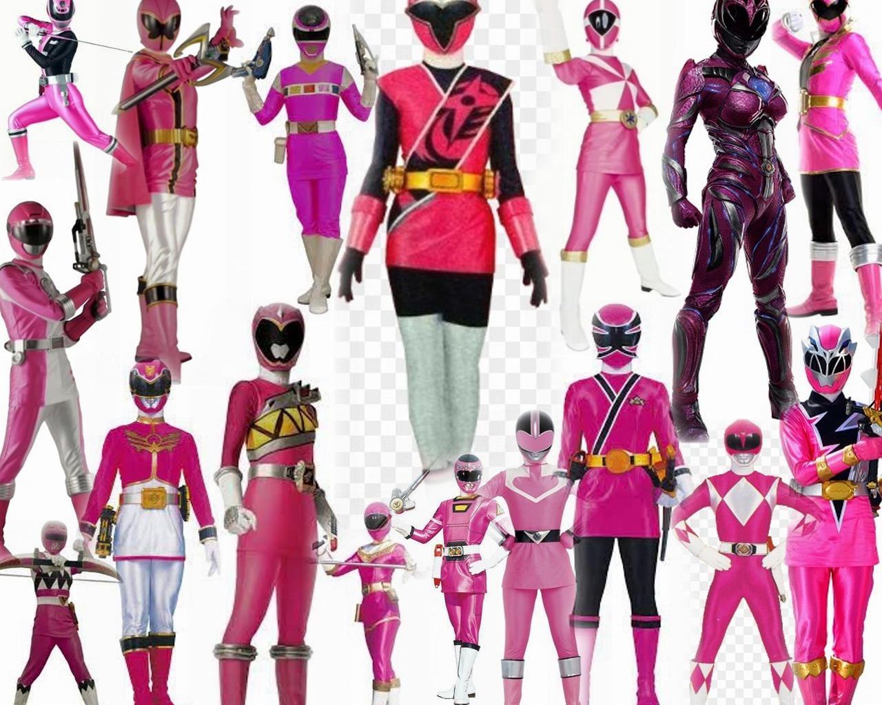 Pink Rangers Collage by redder234 on DeviantArt
