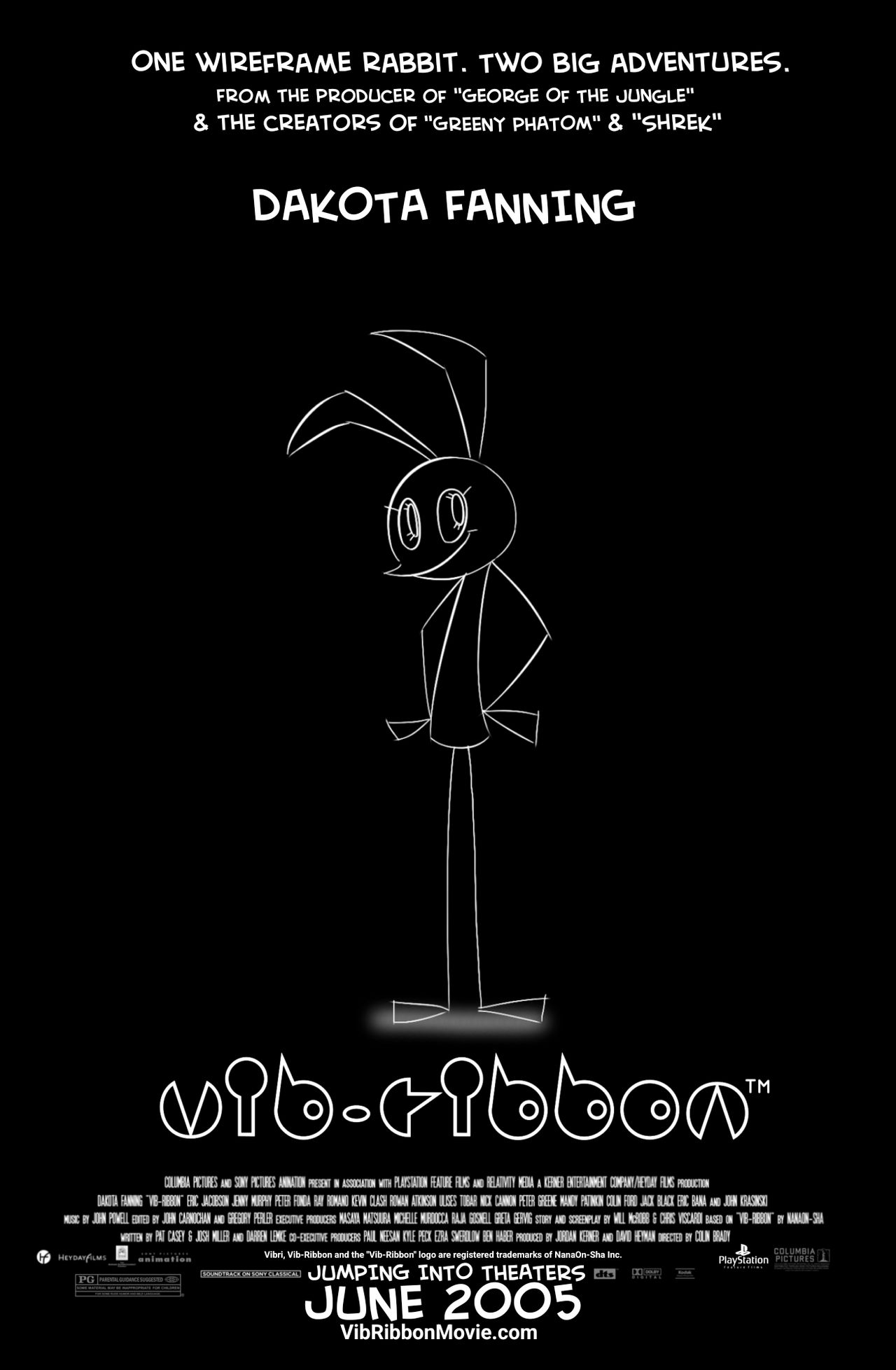Vib Ribbon Rabbit Vib-Ribbon (2005) poster by AlexTheTetrisFan on DeviantArt