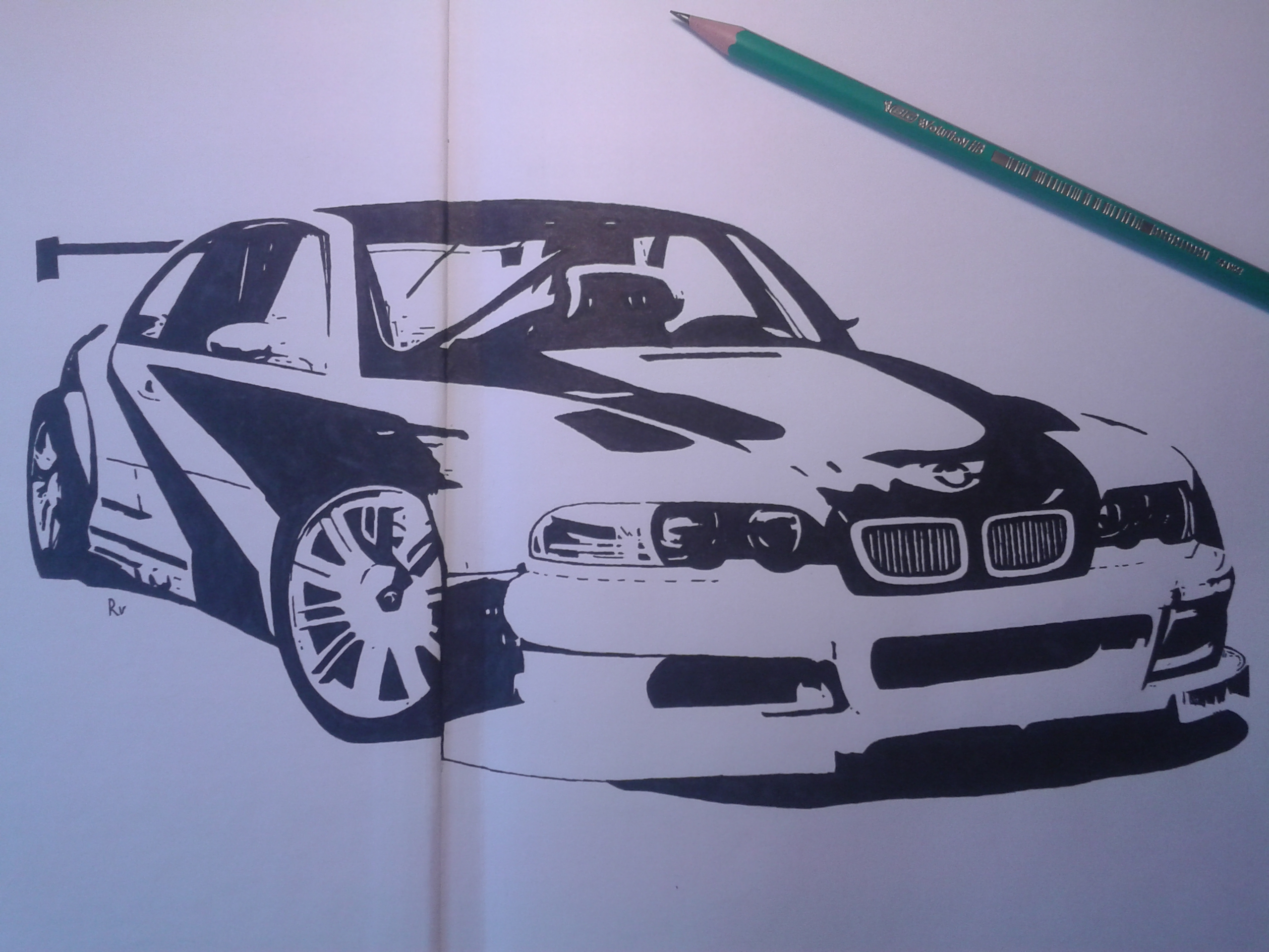 Bmw M3 Gtr Drawing By Revvnar-Wallander On Deviantart