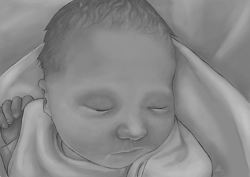 Commission - Sleeping Baby by Ice-brand on DeviantArt