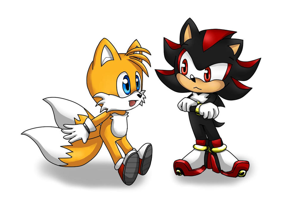 Tails and Shadow Chibi Version- by Biko97 on DeviantArt