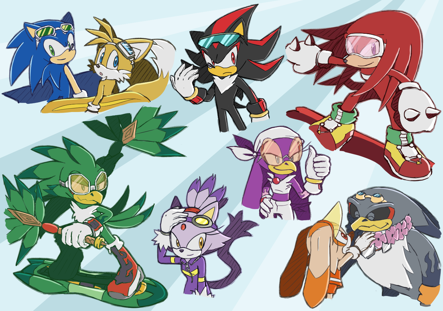-STH Sonic Riders Doodles- by Biko97 on DeviantArt