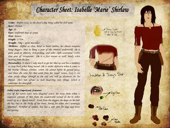 Character Sheet: Isabelle Shirlaw