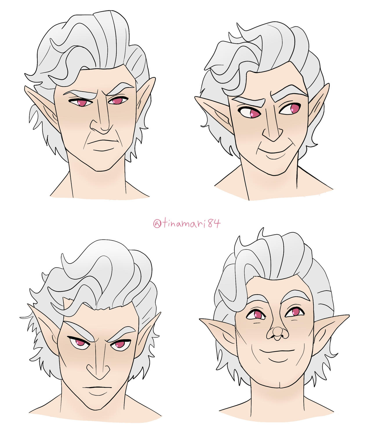 Astarion Expression Sheet Part 1 by Tinamari84 on DeviantArt