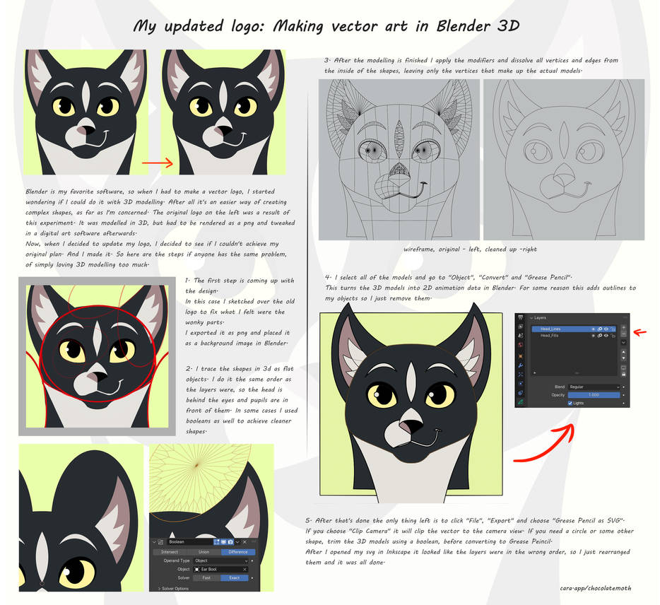 Vector Remake Logo remake - How to make a vector logo in Blender by ChocolateMoth on ...