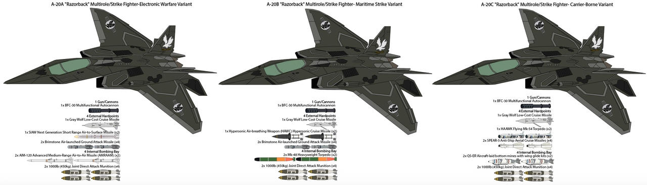 B.A.S. A-20 Razorback Multirole/Strike Fighter by usernameunknown24 on ...