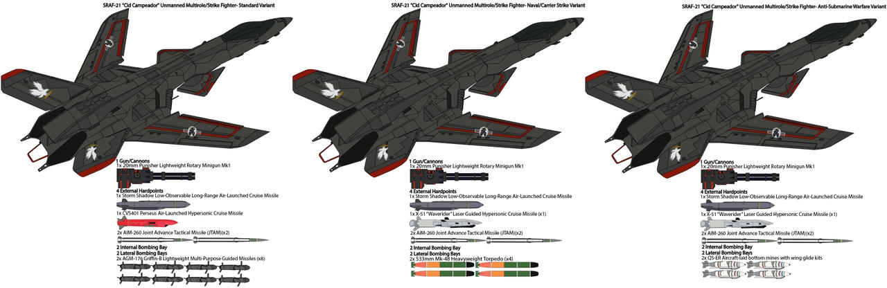 SRAF-21 Unmanned Multirole/Strike Fighter by usernameunknown24 on ...