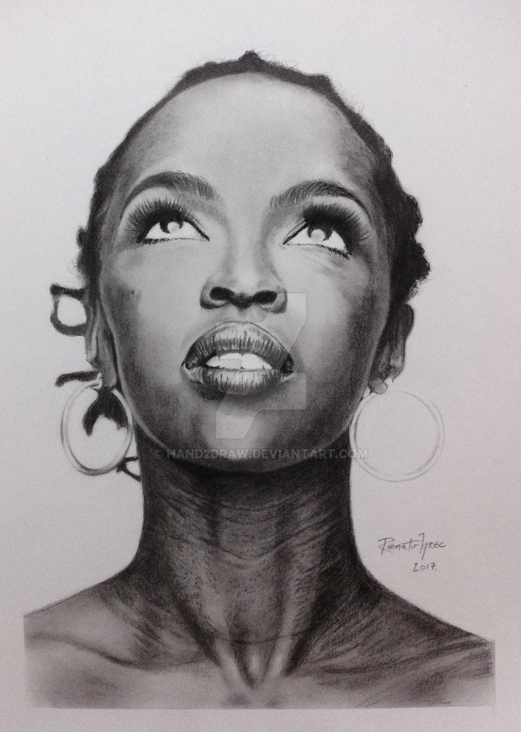 Lauryn Hill charcoal drawing by hand2draw on DeviantArt