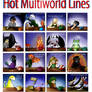 Hot Multiworld Lines