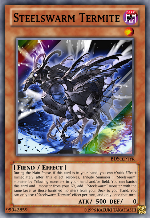 yugioh steelswarm cards YuGiOh YuGiOh 5D's Hidden Arsenal 5: Steelswarm Invasion Super Rare First Step Towards Infestation HA05-EN057