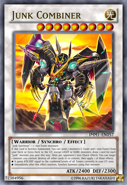 yugioh junk cards RC04-AE033 Speeder (UL) You can Special Summon as many Synchron Tuners as possible with different Levels from your Deck in Defense Position 4 New: Junk Warrior cards