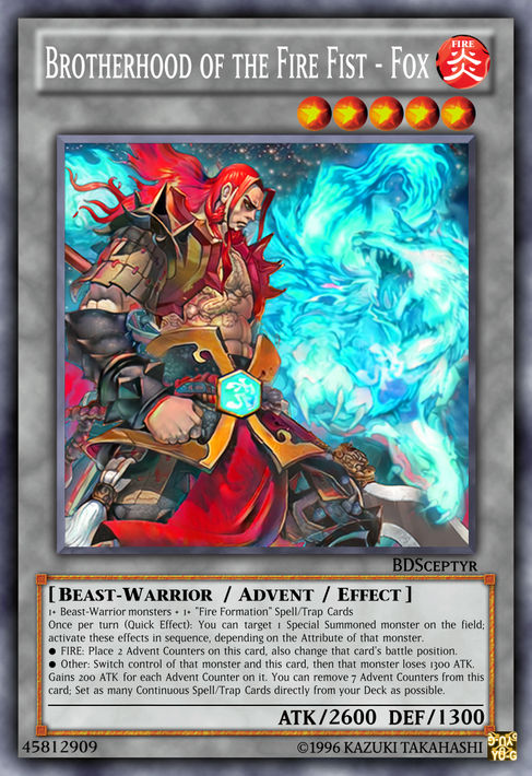 fox fire yugioh card 1996 Yugioh Card Fox Fire 1st Edition SD3-EN013