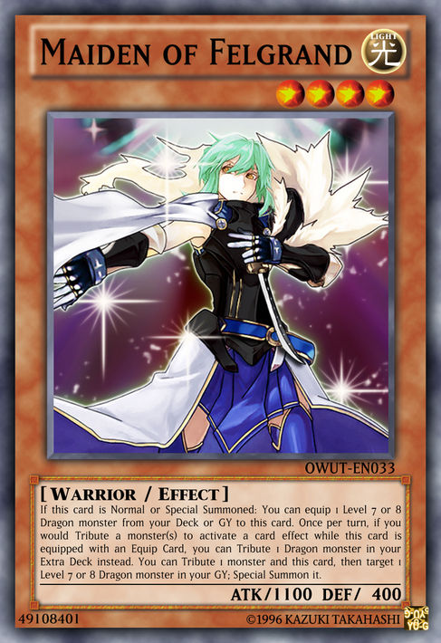 yugioh felgrand deck Generic Complete Custom for Yu-Gi-Oh! This card gains ATK equal to the Level of that monster x 200. Maiden of Felgrand by BDSceptyr