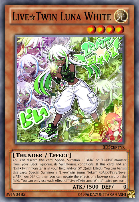 yugioh luna cards Yu-Gi-Oh! - The Dark Spirit - CHIM-EN027 - Common - Unlimited Edition You can add 1 Spellcaster Live*Twin Luna White by BDSceptyr
