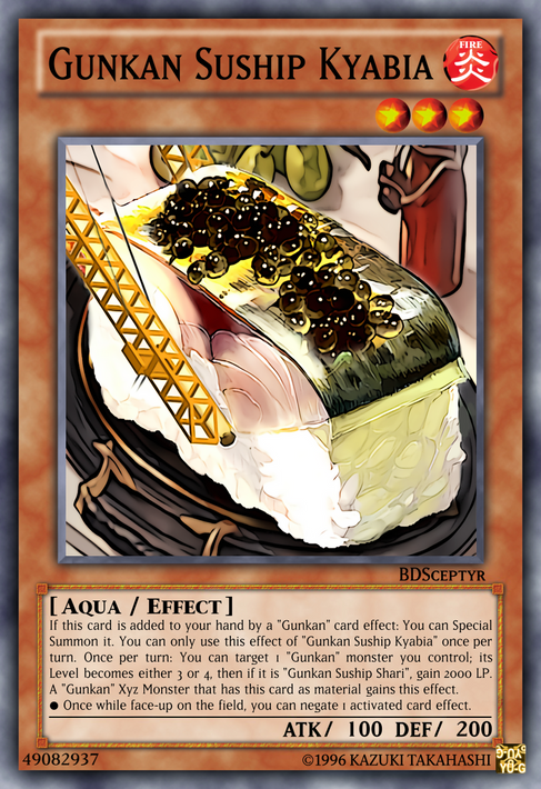 yugioh suship cards Gunkan Suship Uni - Burst of Destiny