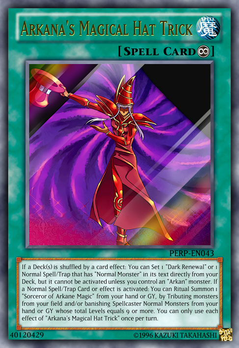 arkana deck yugioh Toon Dark Magician version Custom Orica card RushforTacos Custom Cards Arkana's Magical Hat Trick by