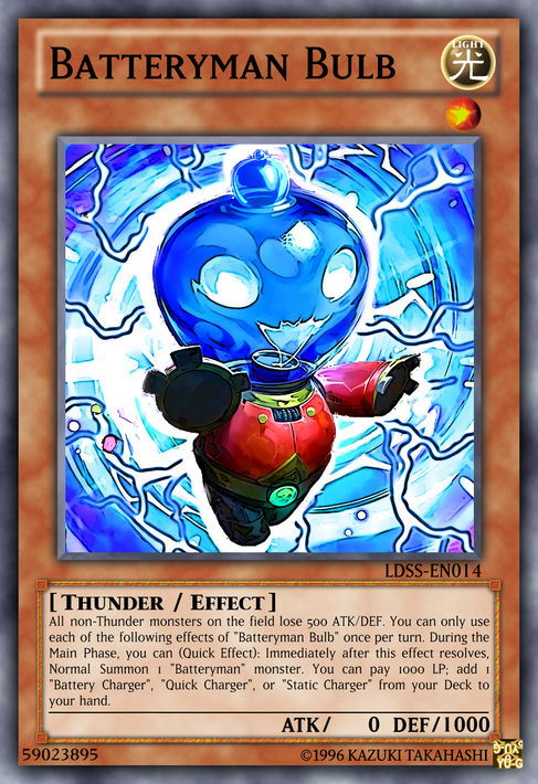 yugioh batteryman cards Yu-Gi-Oh! - Micro-Cell (LODT-EN032) - Light of Destruction - Unlimited Edition You can send 1 Thunder monster from your Deck to the GY Carta Yu-Gi-Oh! Batteryman Solar OP10-EN005