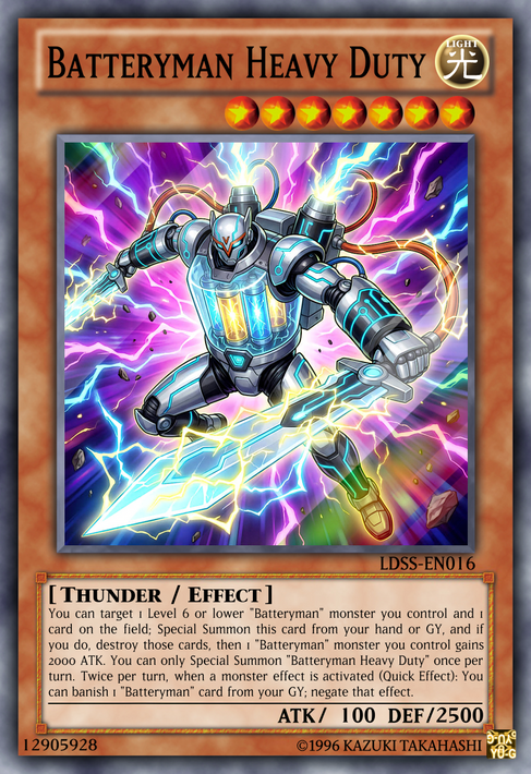 yugioh batteryman cards Yu-Gi-Oh! - AA (CP06-EN013) - Champion Pack Game 6 - Promo Edition This card cannot be Normal Summoned or Set Batteryman Custom Cards!! Oh :