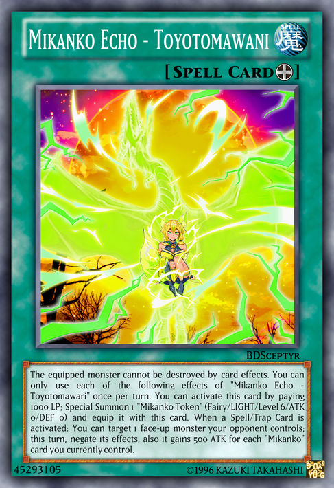 yugioh mikanko cards AMDE-EN025 Ha-Re the Sword :: Collector's Rare 1st Edition Mint Card while this card is equipped with an Equip Card (Quick Effect) Mikanko Promise - AMDE-EN035 -