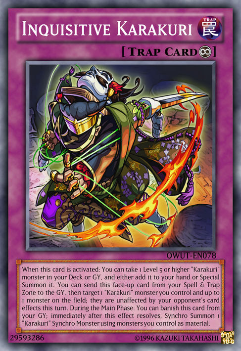 karakuri yugioh cards OTK (Karakuri Psychics) Deck Profile! may be 1st or Unlimited Edition Karakuri Komachi mdl 224 "Ninishi"