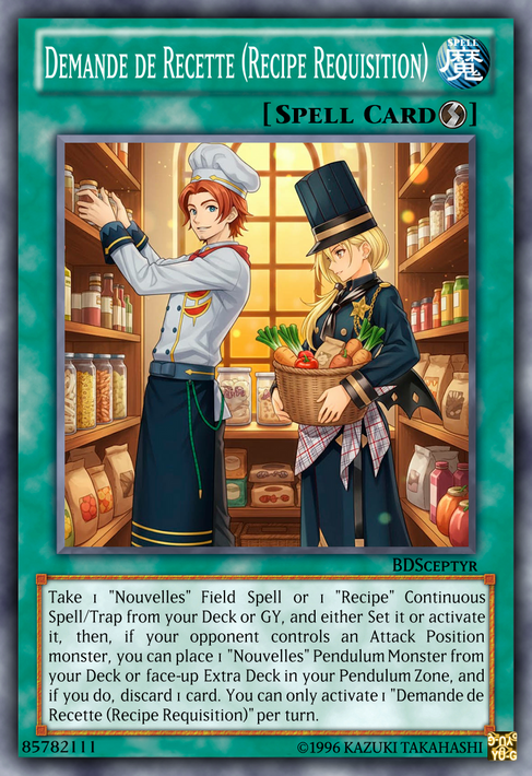 yugioh chef deck Yugioh Nouvelles Deck Core Set 9 card DUAD Chef De Angry Burger Recipe Book