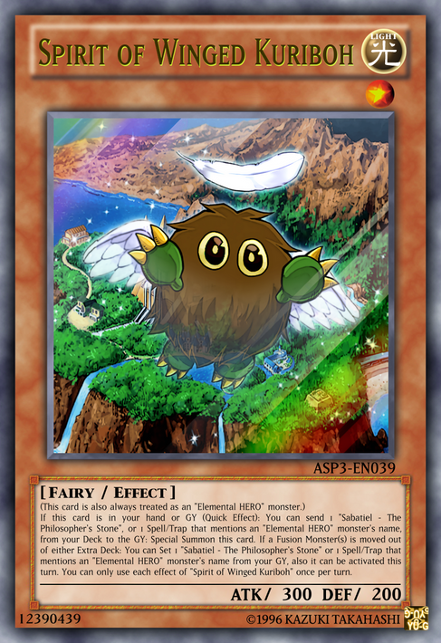 yugioh card winged kuriboh BLTR-EN001 - Kuriboh LV6 - Secret Rare Made in Los Angeles Sizing Spirit of Winged Kuriboh by