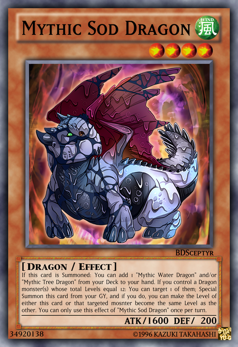 mythic dragon yugioh card YU-GI-OH! - Water (SHSP-EN011) - Shadow Specters - 1st Edition If you control an EARTH monster The Mythic Dragon orica custom
