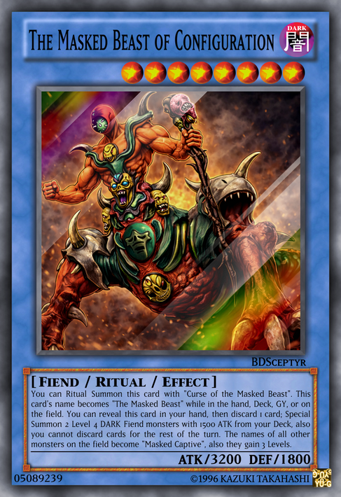 curse of the masked beast yugioh card Yu-Gi-Oh! - (LON-016) - Labyrinth of Nightmare - Unlimited Edition This card is used to Ritual Summon The Masked Beast Curse of the Masked Beast