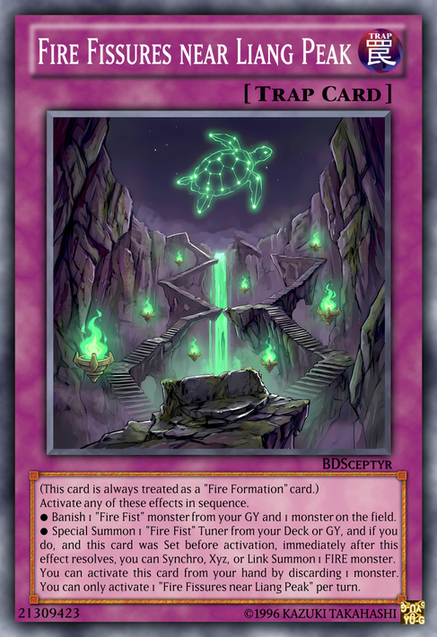 fire field card yugioh RescueACE Attacker - AMDE-EN005 Rare Fire Fissures near Liang Peak
