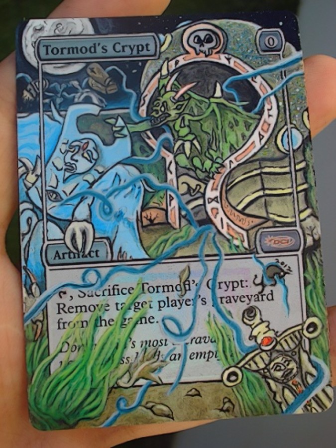 MTG Altered FNM Tormod's Crypt Custom Art